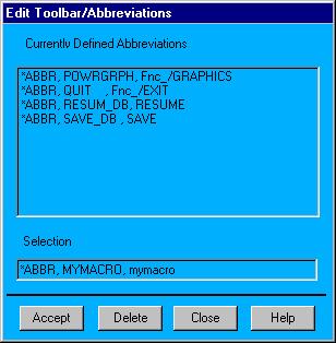 Adding a New Abbreviation