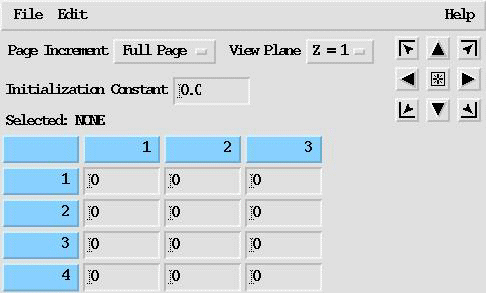 An Example *VEDIT Dialog Box for an ARRAY