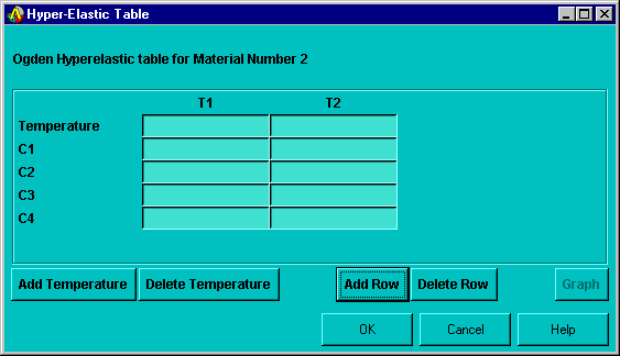 Data Input Dialog Box - Added Row