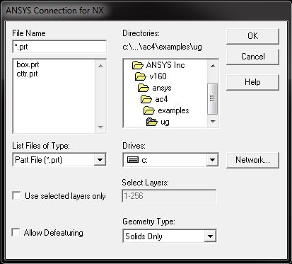 Connection for NX Dialog