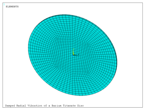 Barium Titanate Disc - Finite Element Model