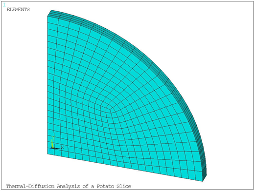 Finite Element Model of the Potato Slice