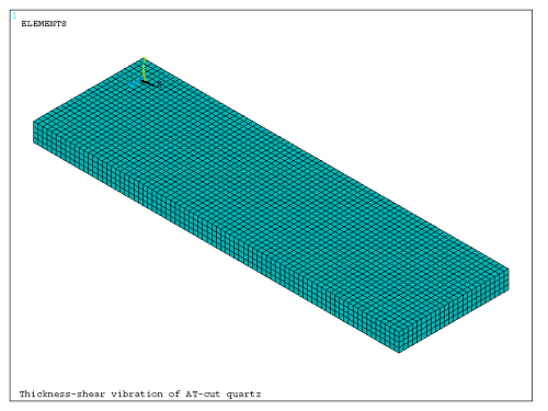 AT-Cut Quartz Plate - Finite Element Model