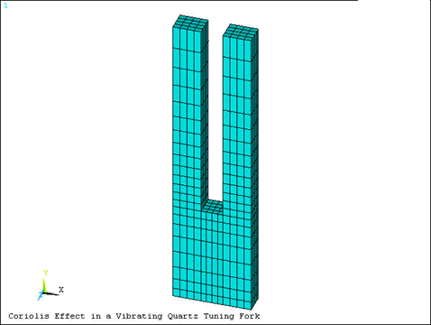 Finite Element Model of Quartz Tuning Fork