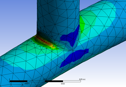 Stress at X-joint Connection