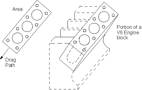 Dragging an Area to Create a Volume (VDRAG)