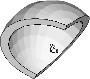 Hollow Spherical Segment Created With One Command