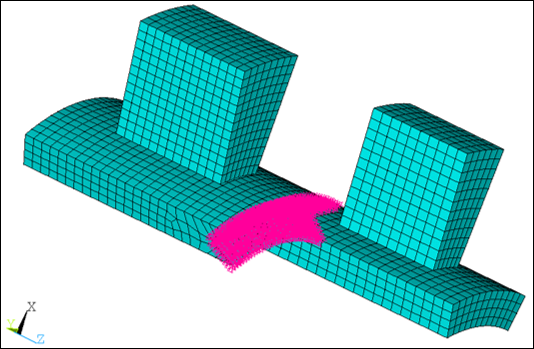 Two Cyclic Sector Stages Connected at an Interstage Boundary