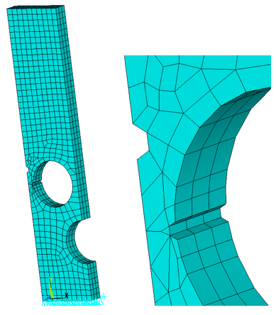 Initial Model Showing Details at the Location of the Notches