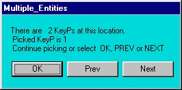 Multiple Entities Dialog Box