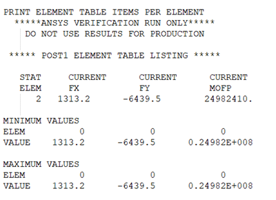 Bearing Forces and Maximum Pressure Using COMBI214 Element Model