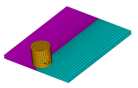 3D Meshed Model of Workpiece and Tool