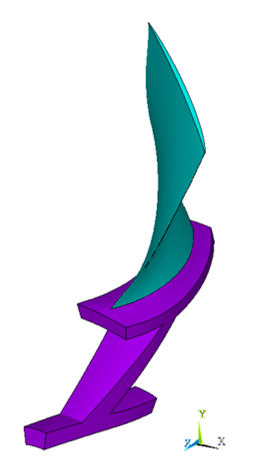 Hot Geometry Model of a NASA Rotor 67 Fan Sector