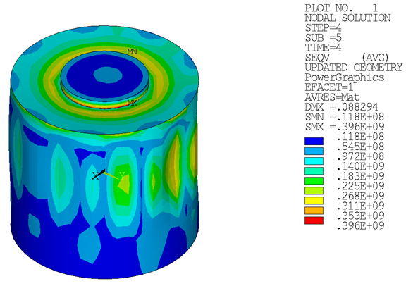 Equivalent von Mises Stress – Suction Pile