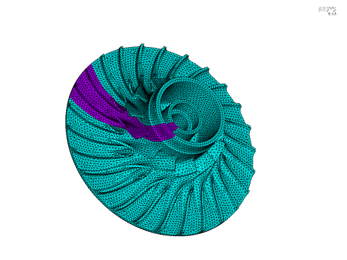 Full Model with the Cyclic-Symmetric Sector Highlighted