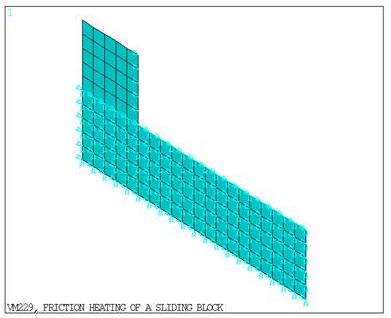 Finite Element Model of Sliding Block