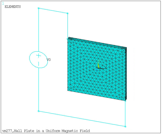 Hall Plate in a Uniform Magnetic Field Element Plot