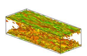 Turbulence structures in a channel flow