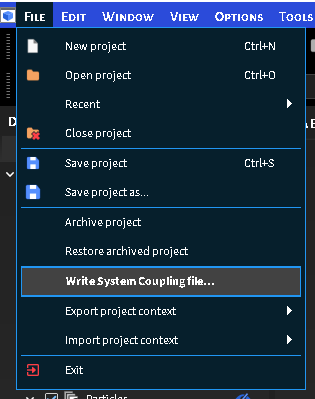 Write System Coupling File Rocky