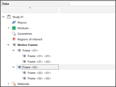 After Frame <01> is duplicated, Frame <02> appears with two child Frames