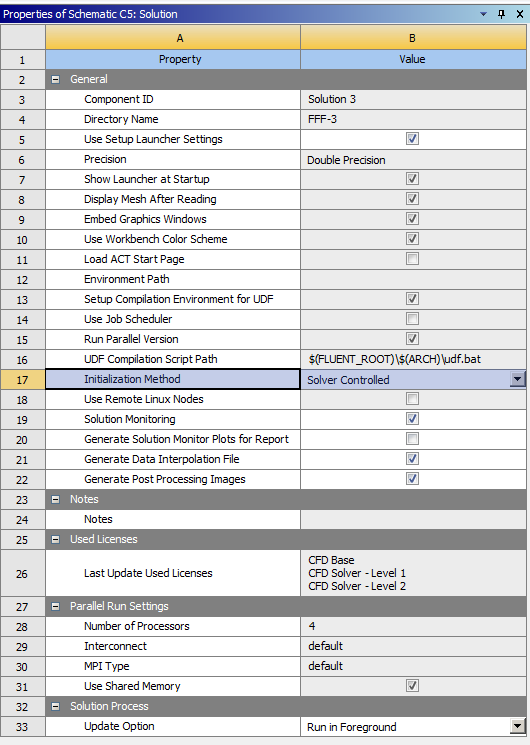 For 1-way coupled simulations, the Initialization Method should be set as "Solver Controlled" in the Fluid Flow Solution Properties.