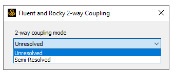 Unresolved 2-way coupling mode.