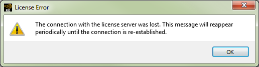 License error announcing lost connection