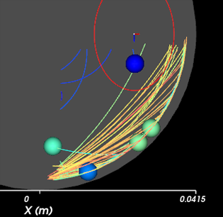 Cube User Processes added over the Particles Trajectory serves to filter out the incorrect lines