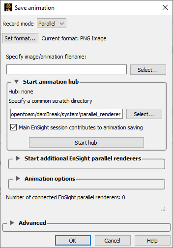 Save Animation in Parallel Mode