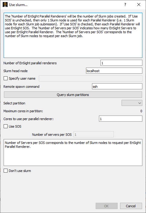 The Slurm Launcher Dialog