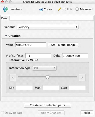 Isosurface Feature Panel (FP)