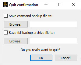 Quit Confirmation Dialog