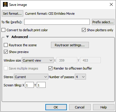 Print/Save Image Advanced Dialog