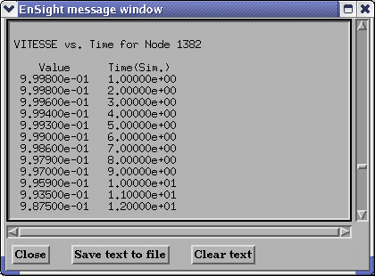 Ensight Message Window with Save Text to File Button