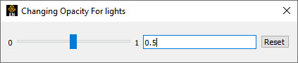 Transparency Adjustment Slider Dialog