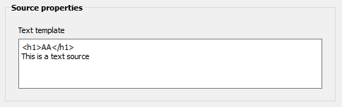 Text Source Properties
