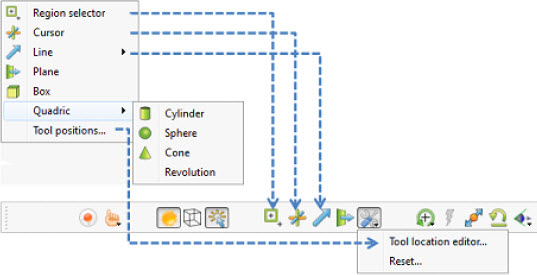 Tools Pull-Down Menu and Pick Part Pull-Down Menu