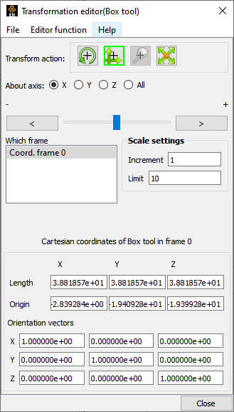 Transformation Editor (Box Tool)