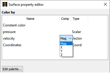 Part Color/Surface Property Editor Color by Vector Component