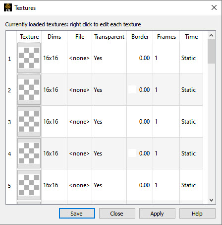 Part Color/Surface Property Editor Texture Editor