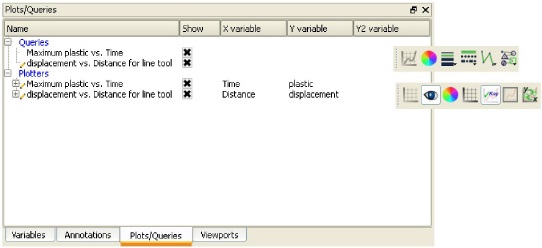 Plots/Queries Panel