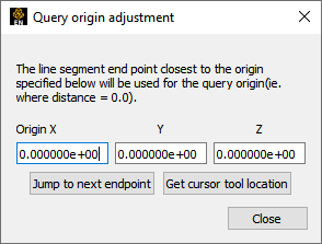 Query Origin Adjustment Dialog