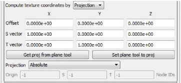 Part Color/Surface Property Editor Texture Coordinates by Projection