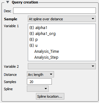 Query/Plot Editor - At Spline Over Distance