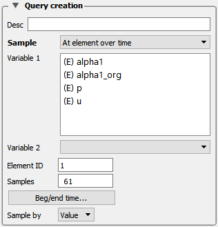 Query/Plot Editor - At Element Over Time