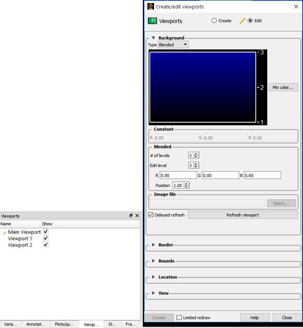 Viewports Panel and Feature Panel