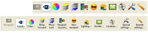 Viewports Quick Action Icons