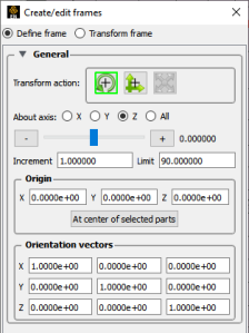 Transformation Editor for Exact Rotation for Selected Frame(s) Only