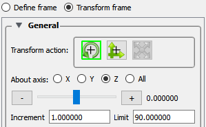 Transformation Editor for Precise Rotation Under Frame Transform