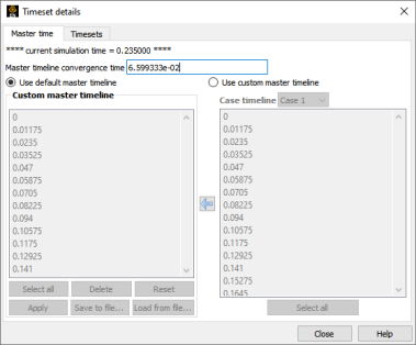 Timeset Details Dialog - Master Time Tab